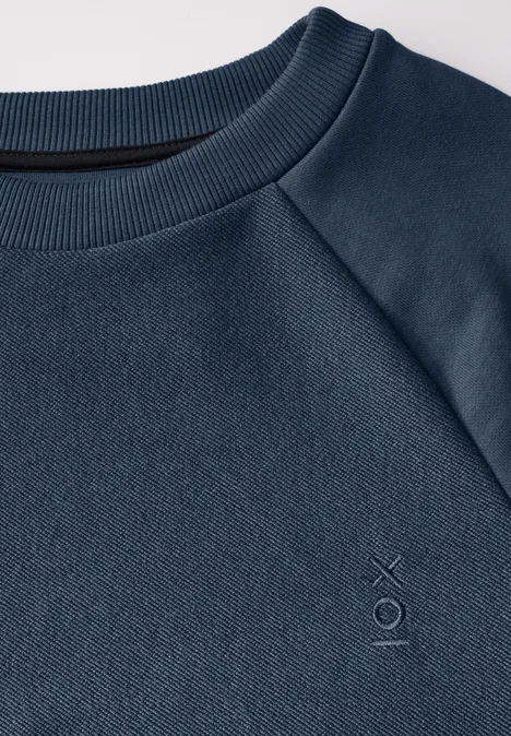 Sweatshirt mit Strukturmix infinite blue