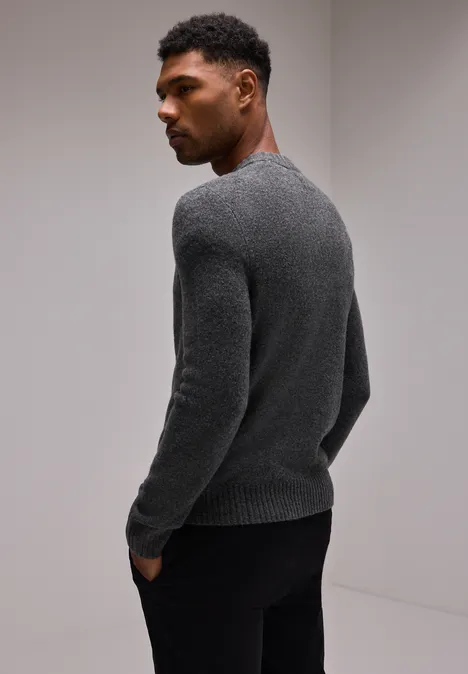Softer Strickpullover anthra grey melange