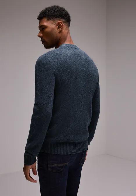 Gebreide trui dark blue melange Gebreide trui dark blue melange