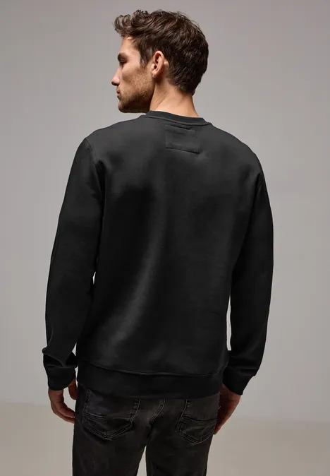 Stretch Crewneck Sweater Black