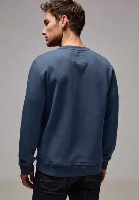Stretch Crewneck Sweater infinite blue