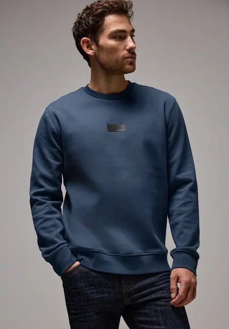Stretch Crewneck Sweater infinite blue