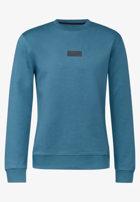 Stretch Crewneck Sweater digital blue