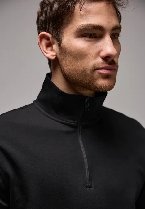 Stretch Halfzip Sweater Black