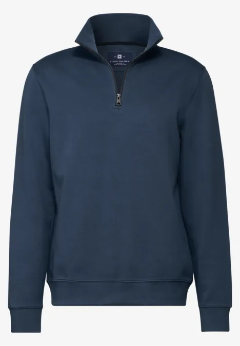Stretch Halfzip Sweater infinite blue