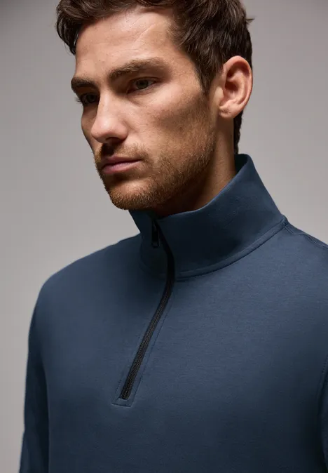 Stretch Halfzip Sweater infinite blue