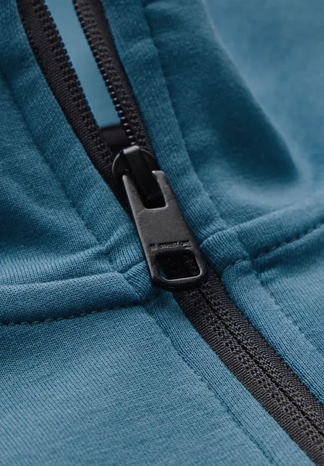 Sweat-shirt à col roulé avec fermeture éclair digital blue
