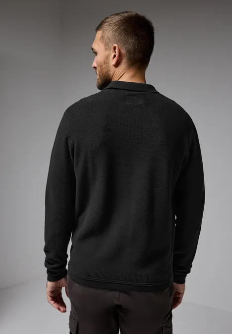 Polo-Strickpullover Black