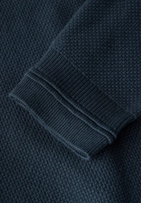 Pull-over en maille polo infinite blue