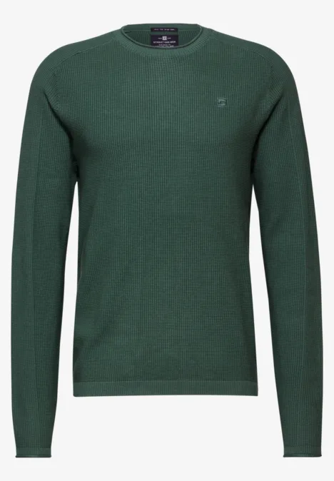 Pullover mit feiner Struktur mineral green