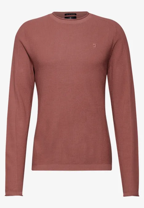 Pullover mit feiner Struktur faded red