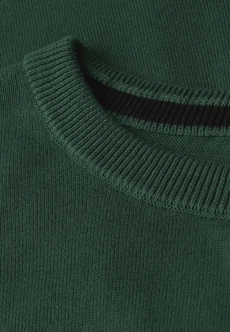 Sweter bawełniany Basic soft olive green