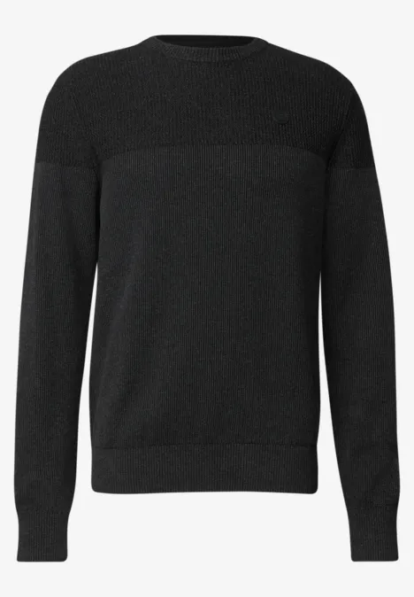 Pullover im Two-Tone Look anthra grey melange