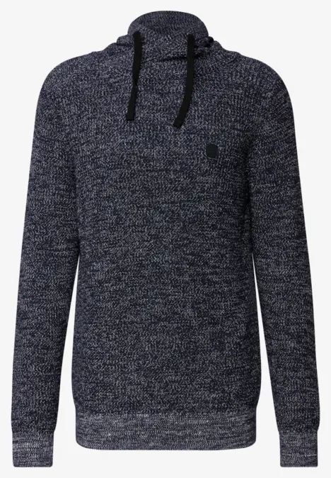 Two Tone Funnelneck Pullover night blue