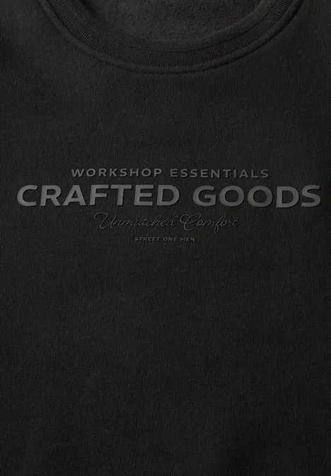 Softes Sweatshirt mit Print Black