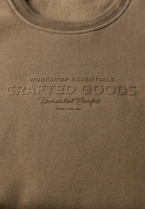 Softes Sweatshirt mit Print ash brown