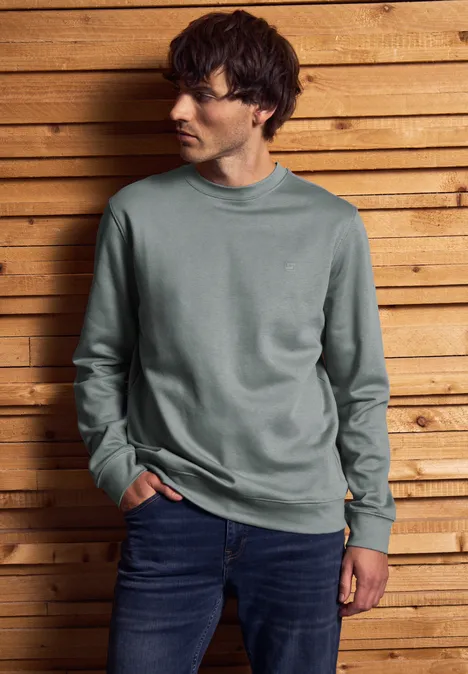 Sweater met ronde hals silver green Sweater met ronde hals silver green