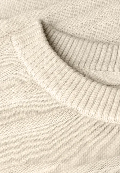 Strukturstreifen Pullover tender beige melange