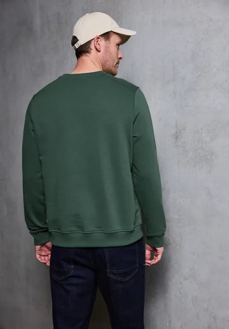 Crewneck Strukturpullover soft olive green Crewneck Strukturpullover soft olive green
