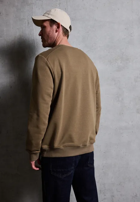Crewneck Strukturpullover barista brown Crewneck Strukturpullover barista brown