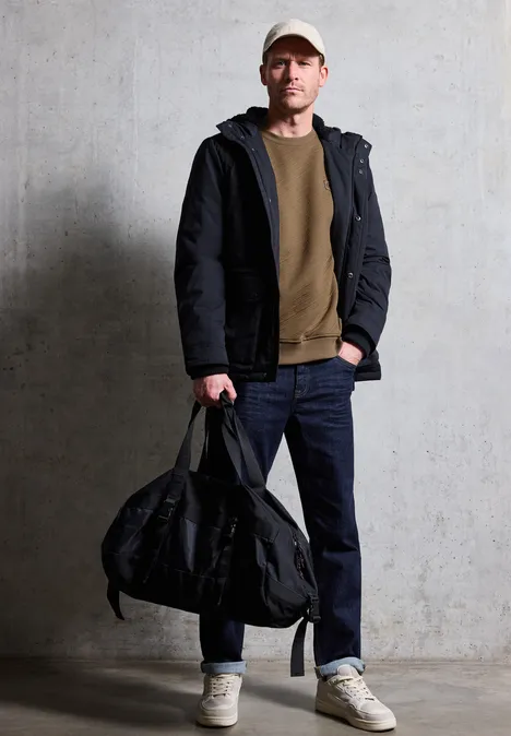 Crewneck Strukturpullover barista brown Crewneck Strukturpullover barista brown