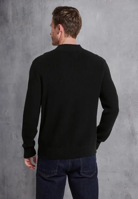 Pullover mit Stehkragen Black Pullover mit Stehkragen Black