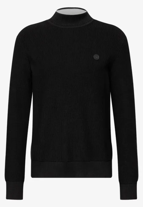 Pullover mit Stehkragen Black Pullover mit Stehkragen Black