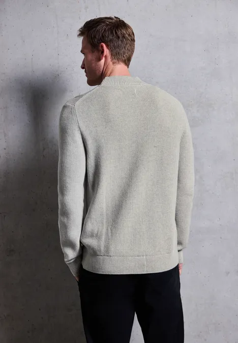 Pullover mit Stehkragen frost grey melange Pullover mit Stehkragen frost grey melange