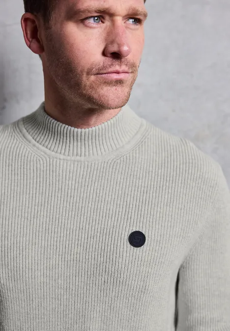 Pullover mit Stehkragen frost grey melange Pullover mit Stehkragen frost grey melange