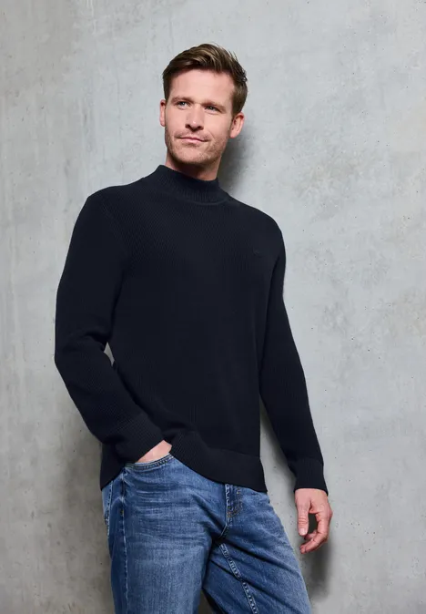 Pullover mit Stehkragen nightside blue Pullover mit Stehkragen nightside blue