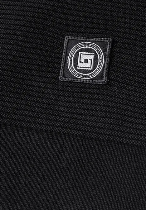Sweter z teksturowanej mieszanki Black
