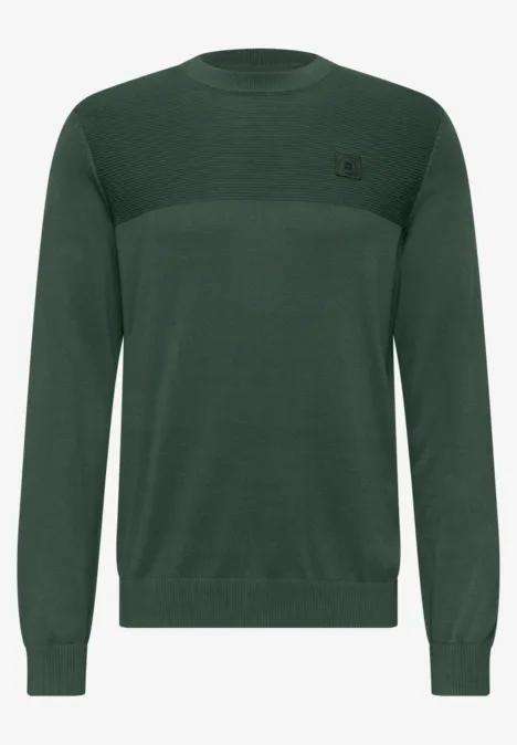 Sweter z teksturowanej mieszanki soft olive green