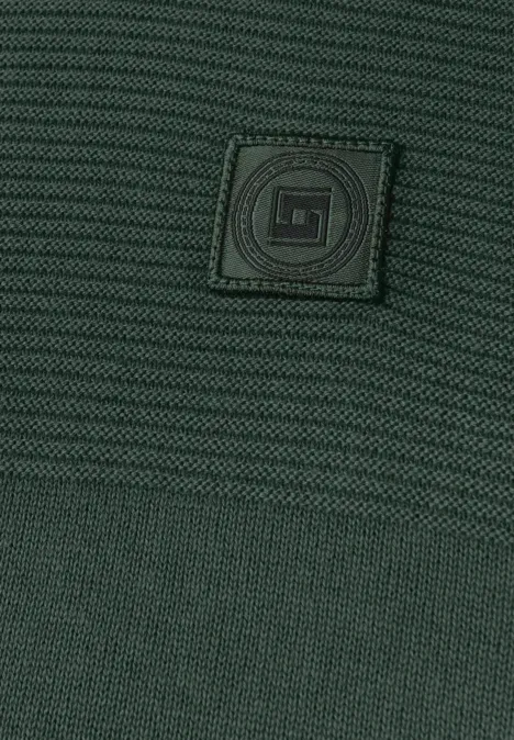 Sweter z teksturowanej mieszanki soft olive green