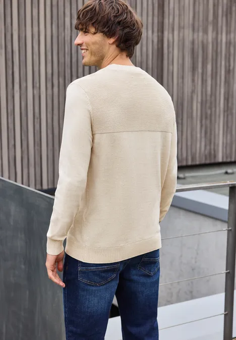 Sweter z teksturowanej mieszanki null