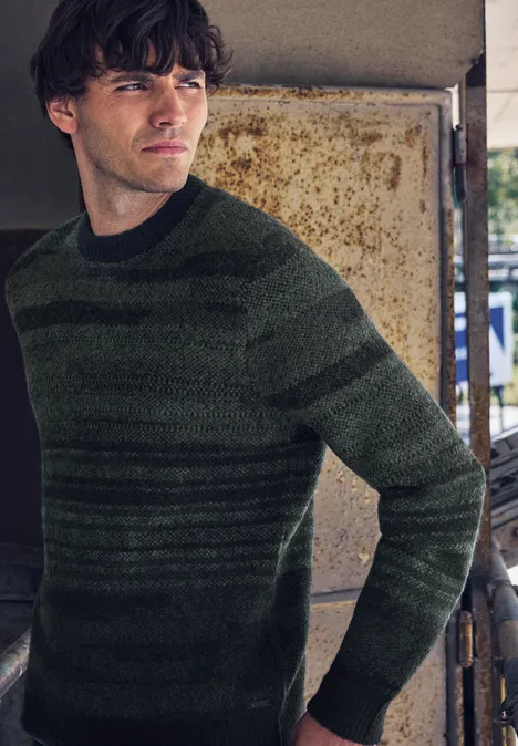 Miękki Sweter Jacquard Black
