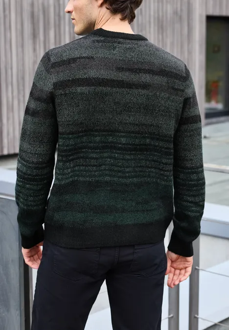 Miękki Sweter Jacquard Black