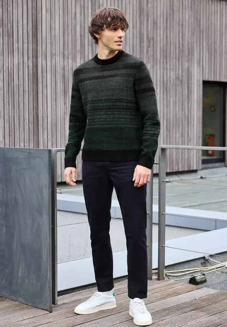 Miękki Sweter Jacquard Black