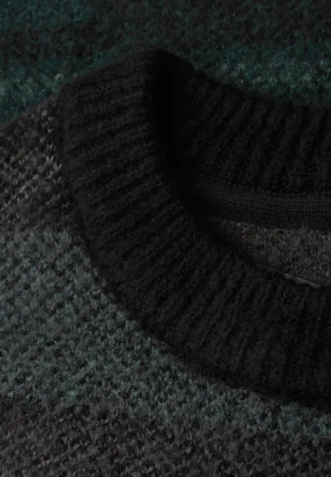 Miękki Sweter Jacquard Black
