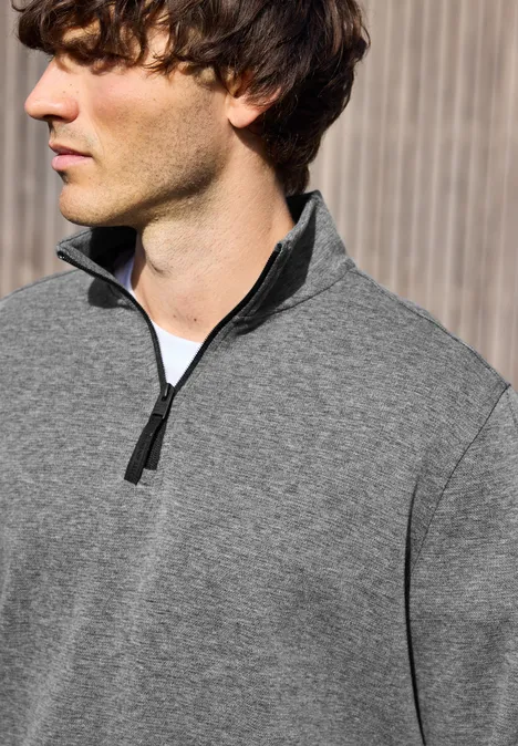 Sweat-shirt à col roulé piqué null