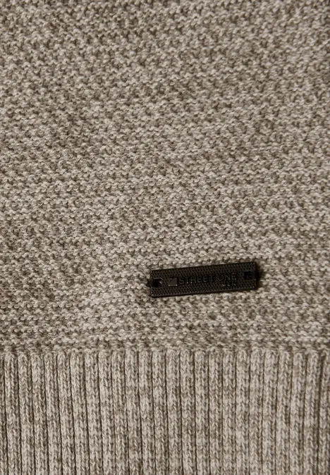 Polo pull structuré granite beige Polo pull structuré granite beige