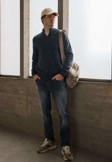 Pull à rayures structurées nocturnal blue Pull à rayures structurées nocturnal blue