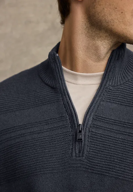 Pull à rayures structurées nocturnal blue Pull à rayures structurées nocturnal blue