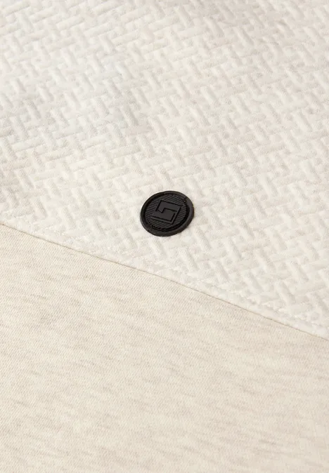 Gemêleerde trui met structuurmix granite beige Gemêleerde trui met structuurmix granite beige