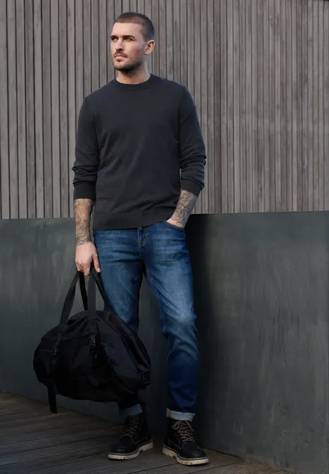 Pullover mit Washed-Effekt dark ink blue