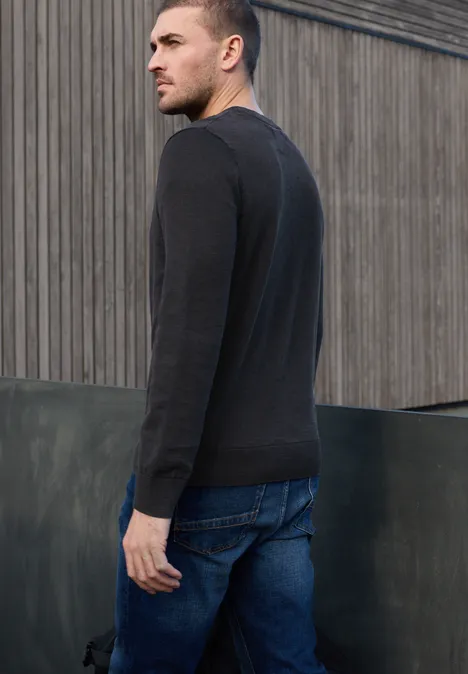 Pullover mit Washed-Effekt dark ink blue