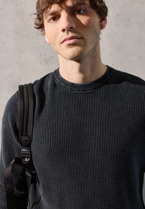 Pull à look délavé dark ink blue Pull à look délavé dark ink blue