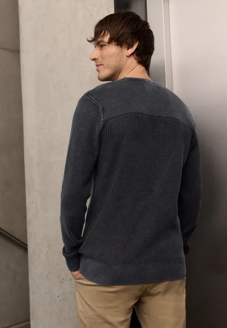 Pull à look délavé dark ink blue Pull à look délavé dark ink blue