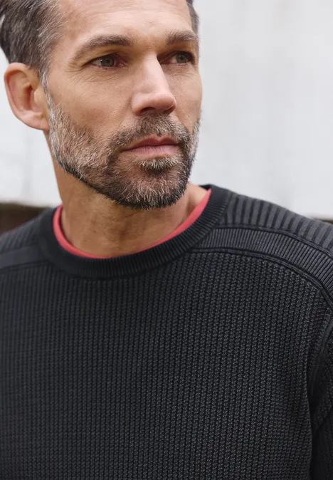 Pull à look délavé dark ink blue Pull à look délavé dark ink blue