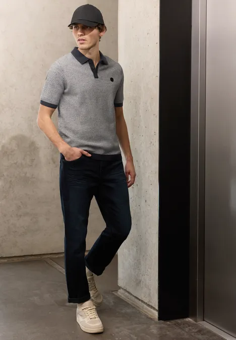 Sweter z krótkim rękawem dark ink blue