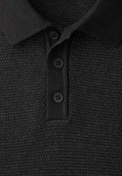 Sweter z krótkim rękawem basic black